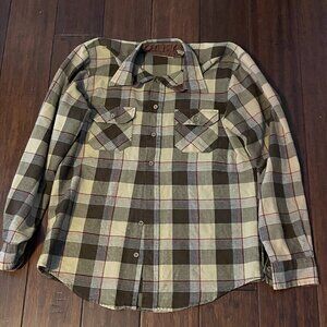 Vintage Sears button down plaid shirt